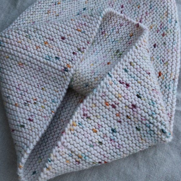 Misha & Puff Adult Merino Wool Garter Hat In Stained Glass Confetti - Picture 9 of 11